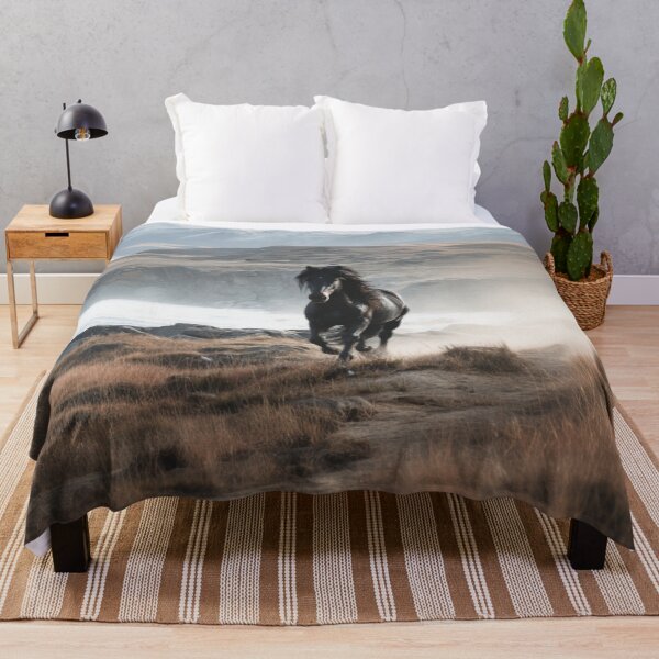 Item preview, An Icelandic horse trotting through a volcanic landscape Horses in Motion designed and sold by CDC40.
