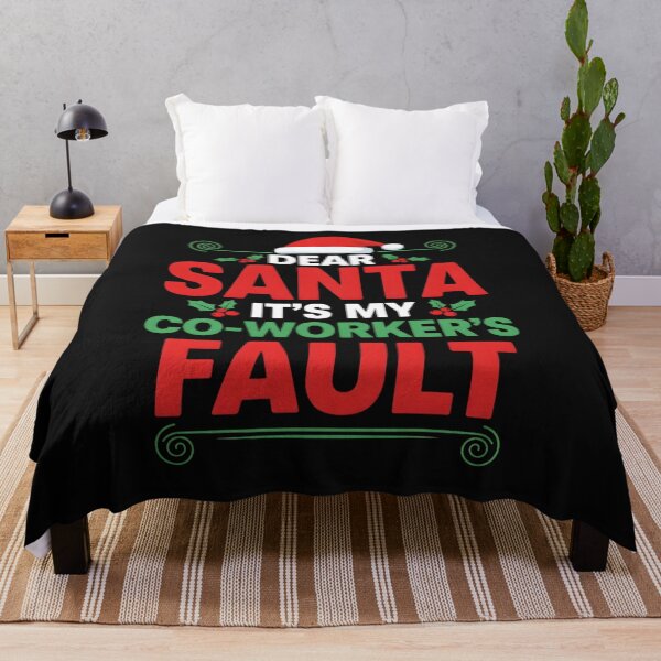 Item preview, Cool Work Humor Shirt Dear Santa It’s My Co-Worker’s Fault, Christmas office gift, festive sarcastic graphic tee designed and sold by saloui.