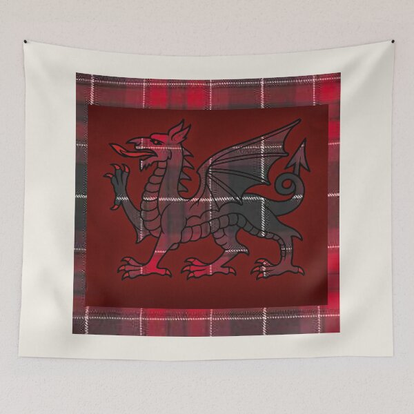 Item preview, Pride Of Wales - Universal - Welsh Tartan & y Ddraig Goch - the red dragon  designed and sold by WheelieGdArt.