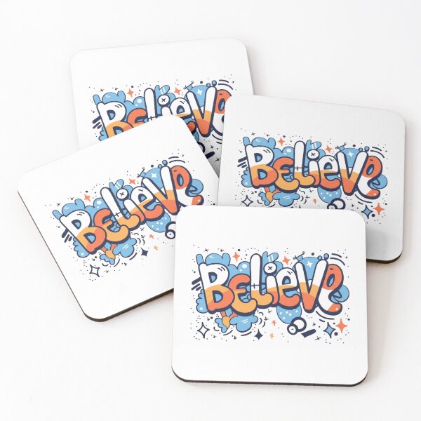Item preview, Believe in the Stars: Motivational Christian Galaxy Typography designed and sold by FitnWear.