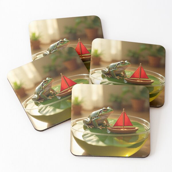 Item preview, Frog in Glass Bowl – Artistic Illustration designed and sold by TreatLLC.