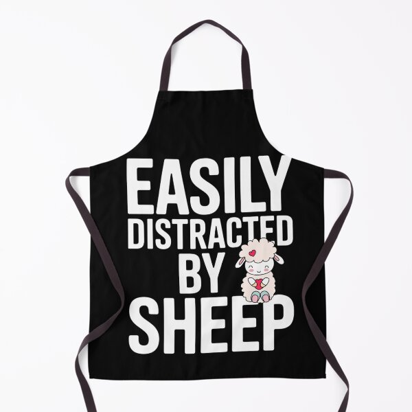 Item preview, Easily Distracted by Sheep Funny Cute Animal Lover Humor  designed and sold by FreshVibe Prints.