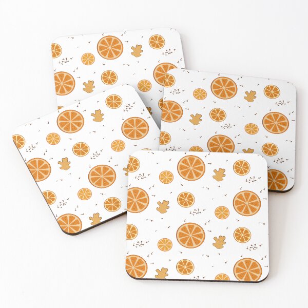 Item preview, Seamless pattern of orange slices and carnations for decoration. designed and sold by Natalia4321.