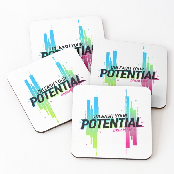 Item preview, Unleash Your Potential – Neon Motivation designed and sold by WG AMAZING DESIGN.