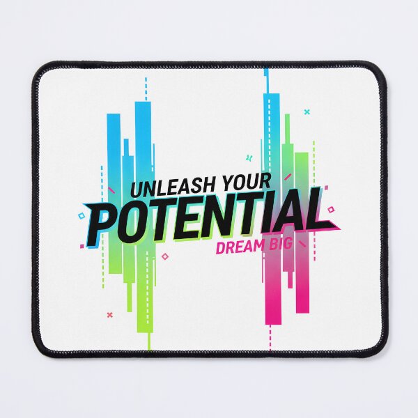 Item preview, Unleash Your Potential – Neon Motivation designed and sold by WG AMAZING DESIGN.