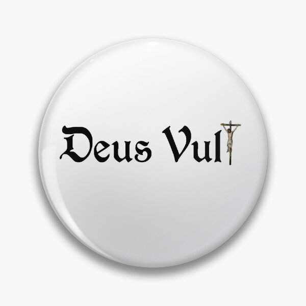 Item preview, Deus Vult with Crucifix (Latin: God Wills It)  designed and sold by TheCatholicLady.