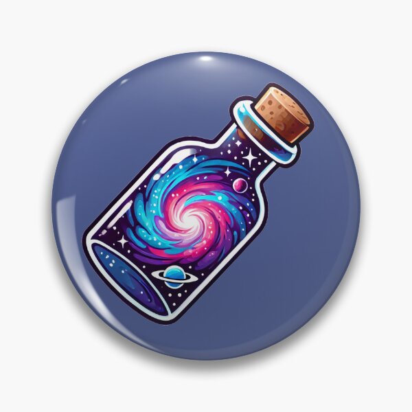 Item preview, Cosmic Galaxy Swirl Contained Inside Mystical Glass Bottle designed and sold by PinUpPizzazz.