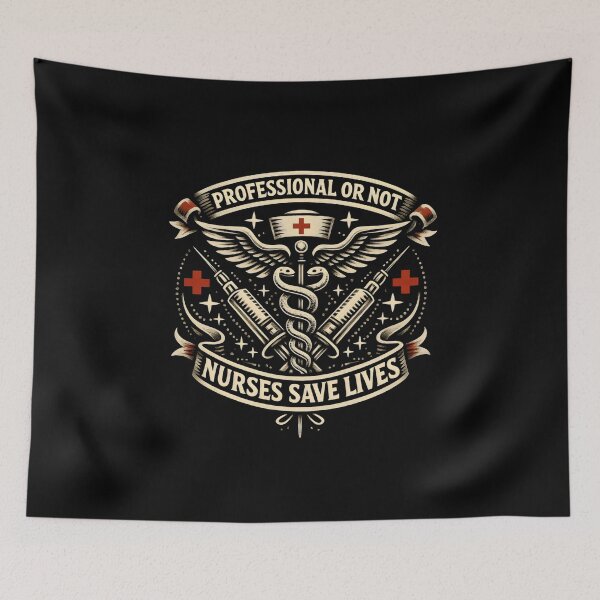 Item preview, Professional or Not Nurses Save Lives  designed and sold by DemureArtsy.