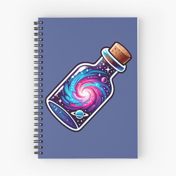 Item preview, Cosmic Galaxy Swirl Contained Inside Mystical Glass Bottle designed and sold by PinUpPizzazz.
