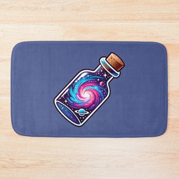 Item preview, Cosmic Galaxy Swirl Contained Inside Mystical Glass Bottle designed and sold by PinUpPizzazz.