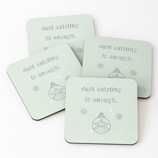 Item preview, Just Existing Is Enough — Minimal Pastel Affirmation designed and sold by mintmono-studio.