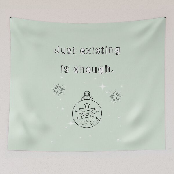Item preview, Just Existing Is Enough — Minimal Pastel Affirmation designed and sold by mintmono-studio.
