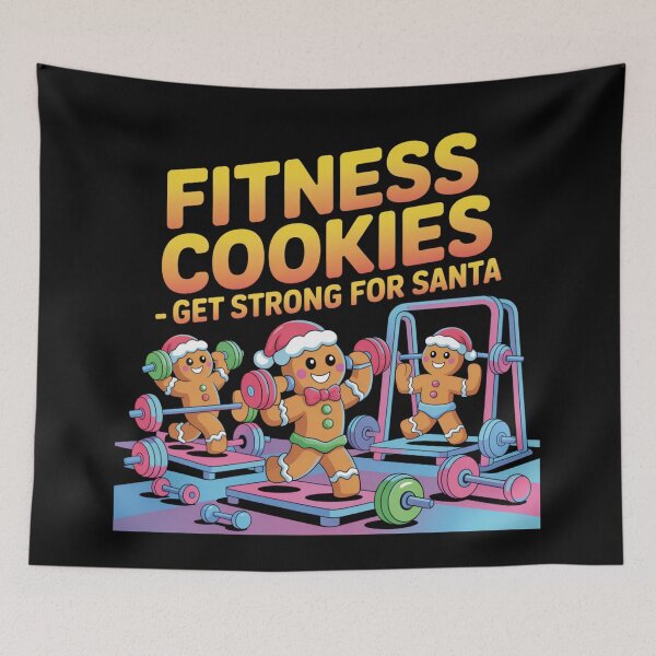 Item preview, Fitness cookies - get strong for Santa designed and sold by DreamOnShirts.