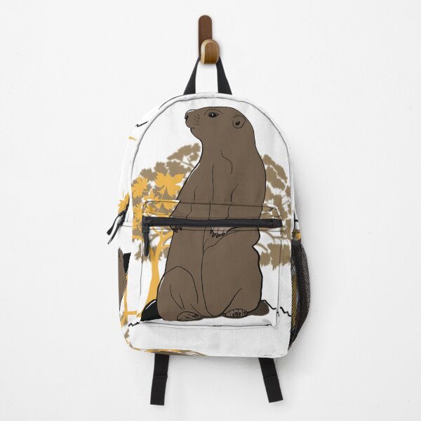 Item preview, Braun Marmot on Mountain - Peaceful Autumn Nature Illustration designed and sold by CorniDesign.