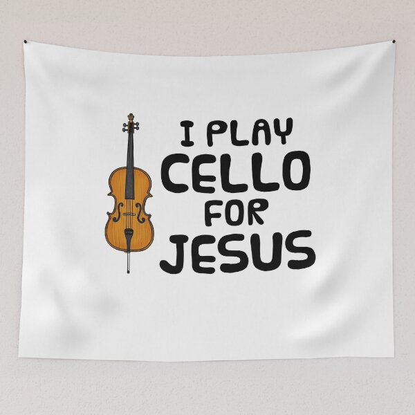 Item preview, I Play Cello For Jesus, Cellist Church Musician designed and sold by doodlerob.