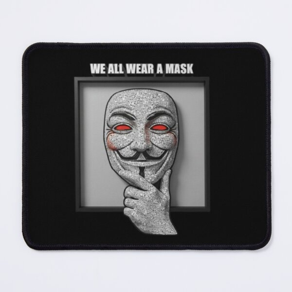 Item preview, Copy of We All Wear A Mask T-Shirt | Anonymous Mask Mosaic Art | Graphic V for Vendetta Design designed and sold by QUOTES FOR DAYS.