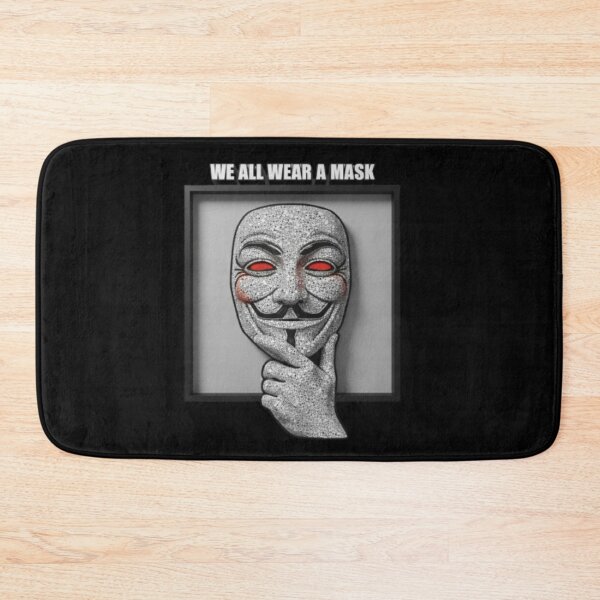 Item preview, Copy of We All Wear A Mask T-Shirt | Anonymous Mask Mosaic Art | Graphic V for Vendetta Design designed and sold by QUOTES FOR DAYS.