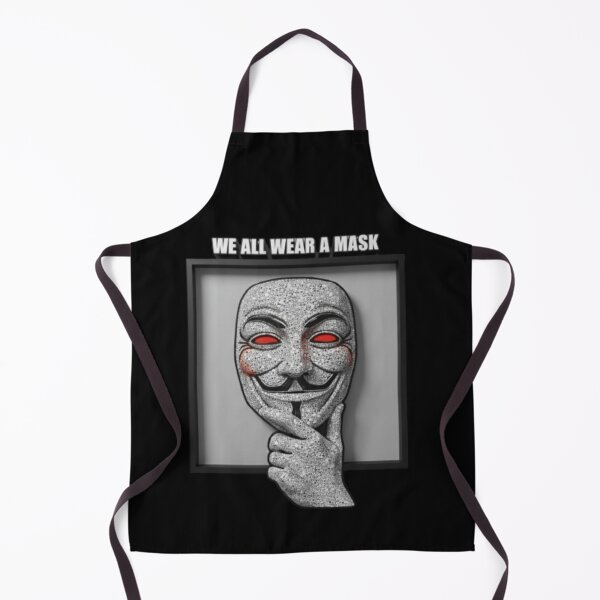 Item preview, Copy of We All Wear A Mask T-Shirt | Anonymous Mask Mosaic Art | Graphic V for Vendetta Design designed and sold by QUOTES FOR DAYS.