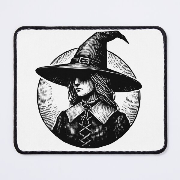 Item preview, Classic Vintage Witch Portrait / Engraving Style Mystery Art designed and sold by ZentroShop.