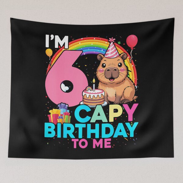 Item preview, I'M 6 Year Old Capy Happy Birthday To Me 6Th Bday Capybara designed and sold by TysonLangosh.