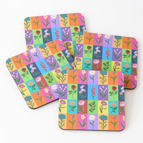 Item preview, Birth Month Flowers - Andy Warhol style designed and sold by Unhinged Heather.