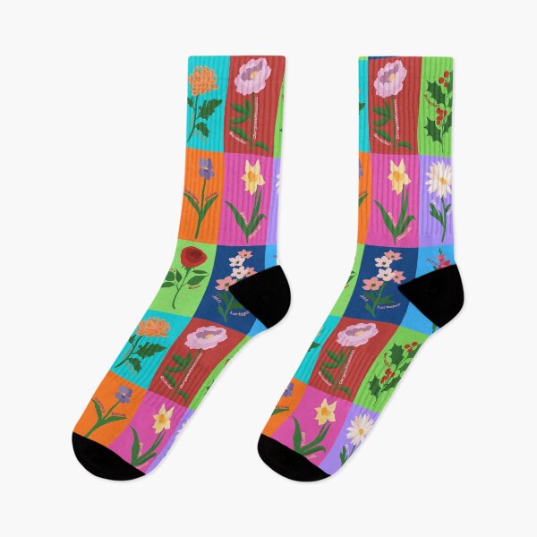 Item preview, Birth Month Flowers - Andy Warhol style designed and sold by Unhinged Heather.