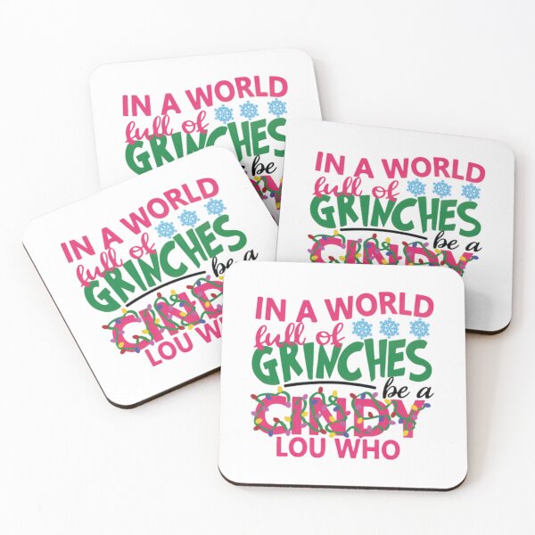 Item preview, In A World Full Of Grinches Be A Cindy Lou Who Glitter Grinch Christmas designed and sold by moabeArtistic.