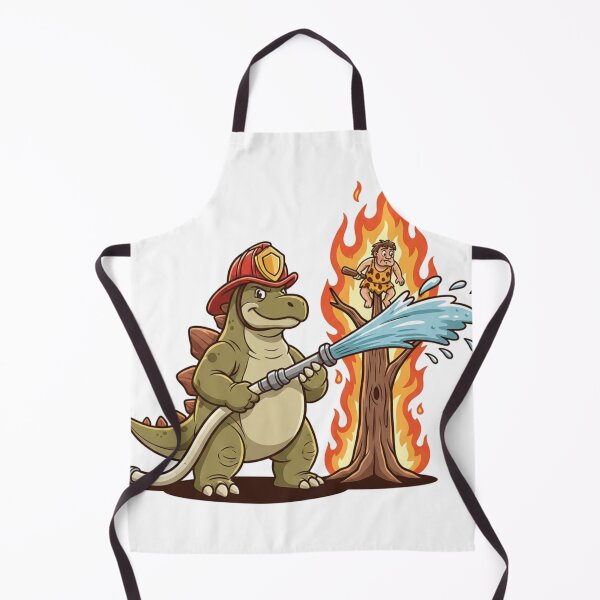 Item preview, Firefighter Dino – Funny Dinosaur Rescue Cartoon designed and sold by DinoPrints-shop.
