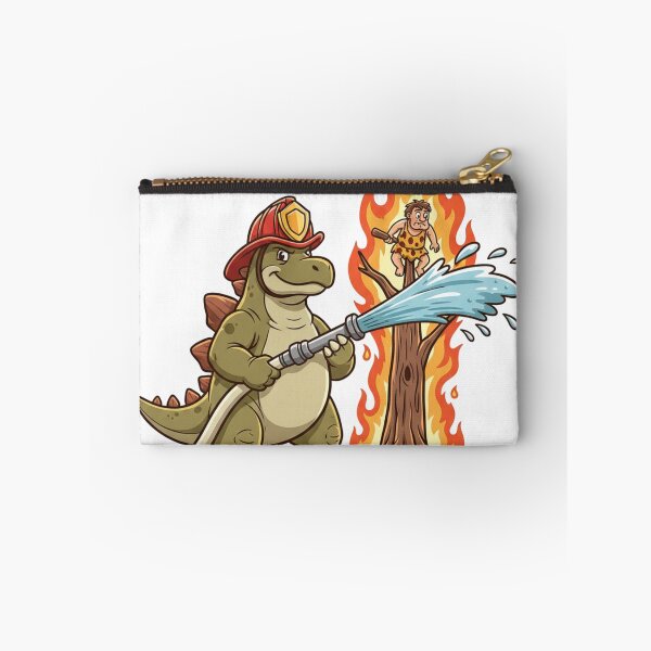 Item preview, Firefighter Dino – Funny Dinosaur Rescue Cartoon designed and sold by DinoPrints-shop.