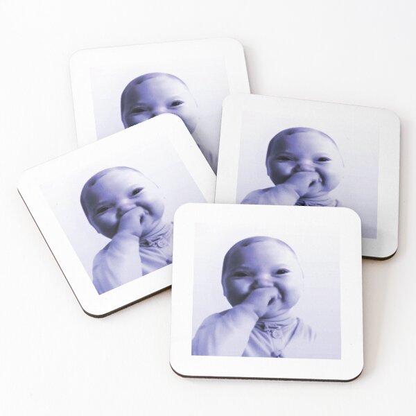 Item preview, AI Baby Holding Laugh Meme designed and sold by moabeArtistic.