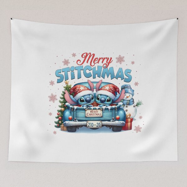Item preview, Merry Stitchmas: Two Stitches in a Vintage Blue Van designed and sold by Polarisofficial.