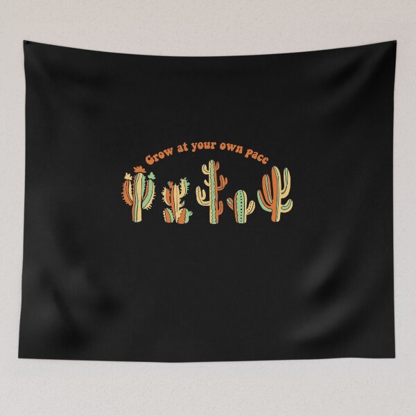 Item preview, Retro Botanical Cactus Growth Quote designed and sold by The secret storage room.