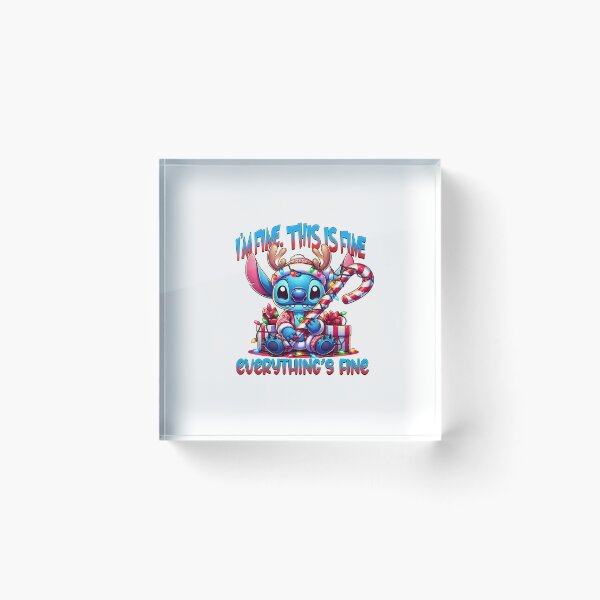 Item preview, Stitch the Reindeer Tangled in Lights with the Comic Phrase "I'm Fine" designed and sold by Polarisofficial.