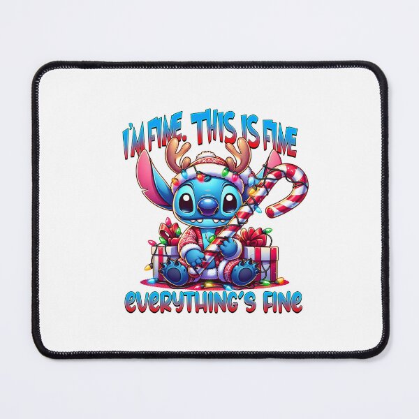 Item preview, Stitch the Reindeer Tangled in Lights with the Comic Phrase "I'm Fine" designed and sold by Polarisofficial.