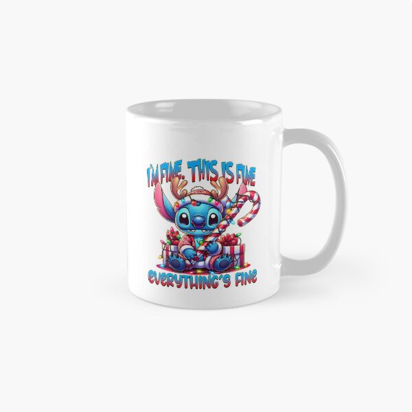 Item preview, Stitch the Reindeer Tangled in Lights with the Comic Phrase "I'm Fine" designed and sold by Polarisofficial.