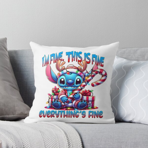 Item preview, Stitch the Reindeer Tangled in Lights with the Comic Phrase "I'm Fine" designed and sold by Polarisofficial.