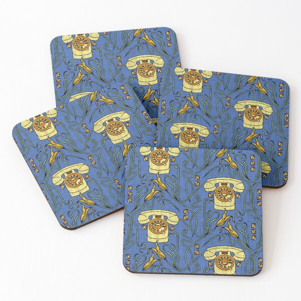Item preview, Retro Nouveau is calling - blue-yellow designed and sold by kobyakov.
