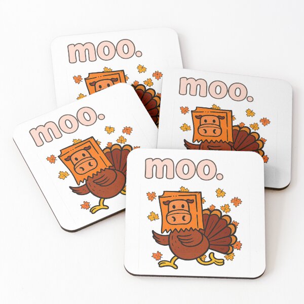 Item preview, Thanksgiving Turkey Moo Cow Head Funny Fall Men Women Kids designed and sold by SONBAN.