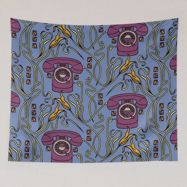 Item preview, Retro Nouveau is calling - blue-purple designed and sold by kobyakov.