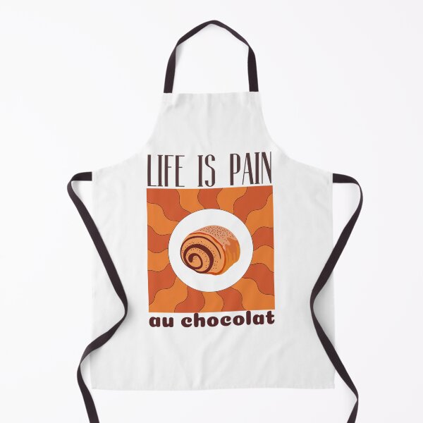 Item preview, Life Is Pain Au Chocolat – Retro Chocolate Quote T‑Shirt | Funny Dark Humor Tee designed and sold by Wild-Rose-.