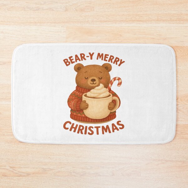 Item preview, “BEAR-Y MERRY CHRISTMAS” - Bear with cocoa designed and sold by Felia001.