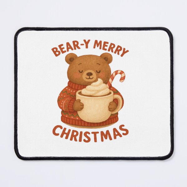 Item preview, “BEAR-Y MERRY CHRISTMAS” - Bear with cocoa designed and sold by Felia001.