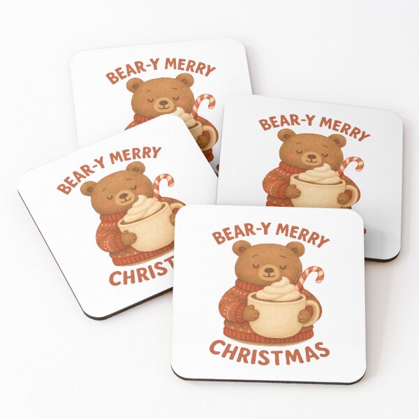 Item preview, “BEAR-Y MERRY CHRISTMAS” - Bear with cocoa designed and sold by Felia001.