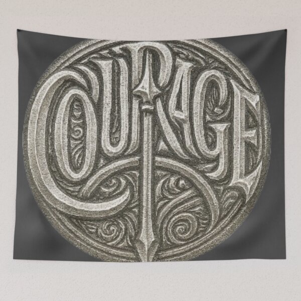 Item preview, Courage Medal Iron Strength Valor Honor Hero Achievement designed and sold by Kony83.