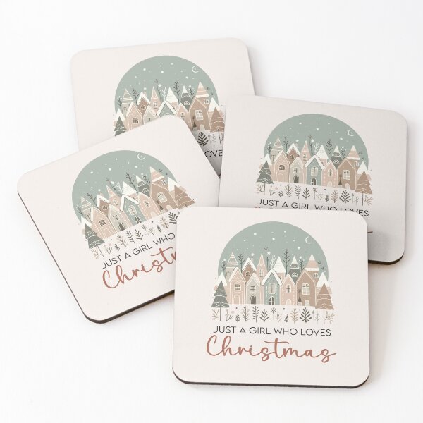 Item preview, Cottagecore Christmas Village – Cozy Neutral Holiday Illustration designed and sold by Fairy Dust Hollow.