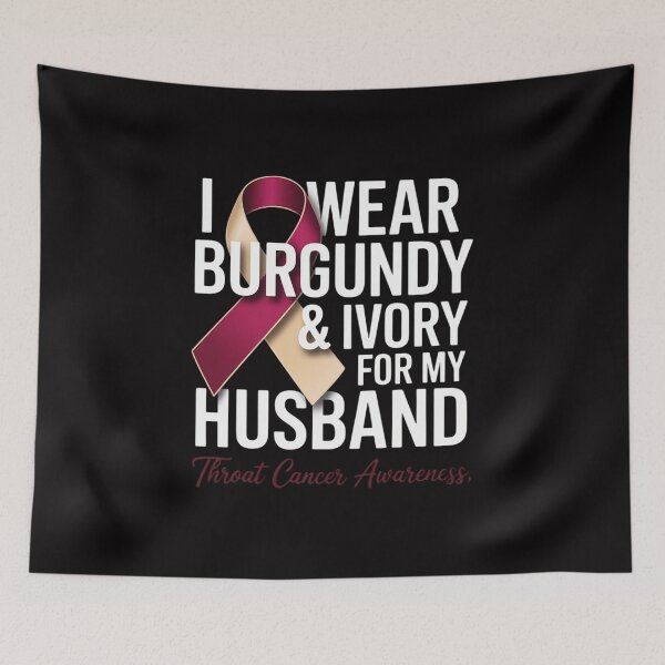 Item preview, Throat Cancer Awareness Ribbon for my Husband designed and sold by demarioTTS.