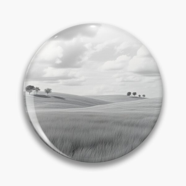 Item preview, Black and White Tuscany Landscape Minimalist Wheat Field designed and sold by EllDAV777.