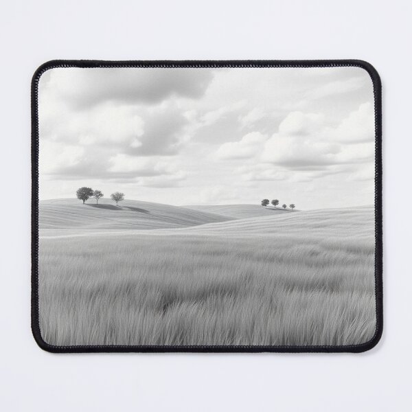 Item preview, Black and White Tuscany Landscape Minimalist Wheat Field designed and sold by EllDAV777.