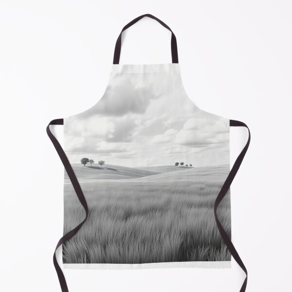 Item preview, Black and White Tuscany Landscape Minimalist Wheat Field designed and sold by EllDAV777.