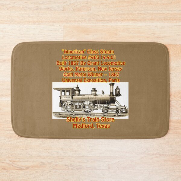 Item preview, "American Class" Steam Locomotive, Shelly's Train Store, Vintage, Classic, Archaic, Collectible Train Logos, Rail & Railroad Logos, train stickers, magnets, t-shirts, posters & more designed and sold by MoreEZUSA-Here.